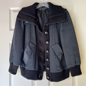Marc By Marc Jacobs Black/Grey Bomber Jacket